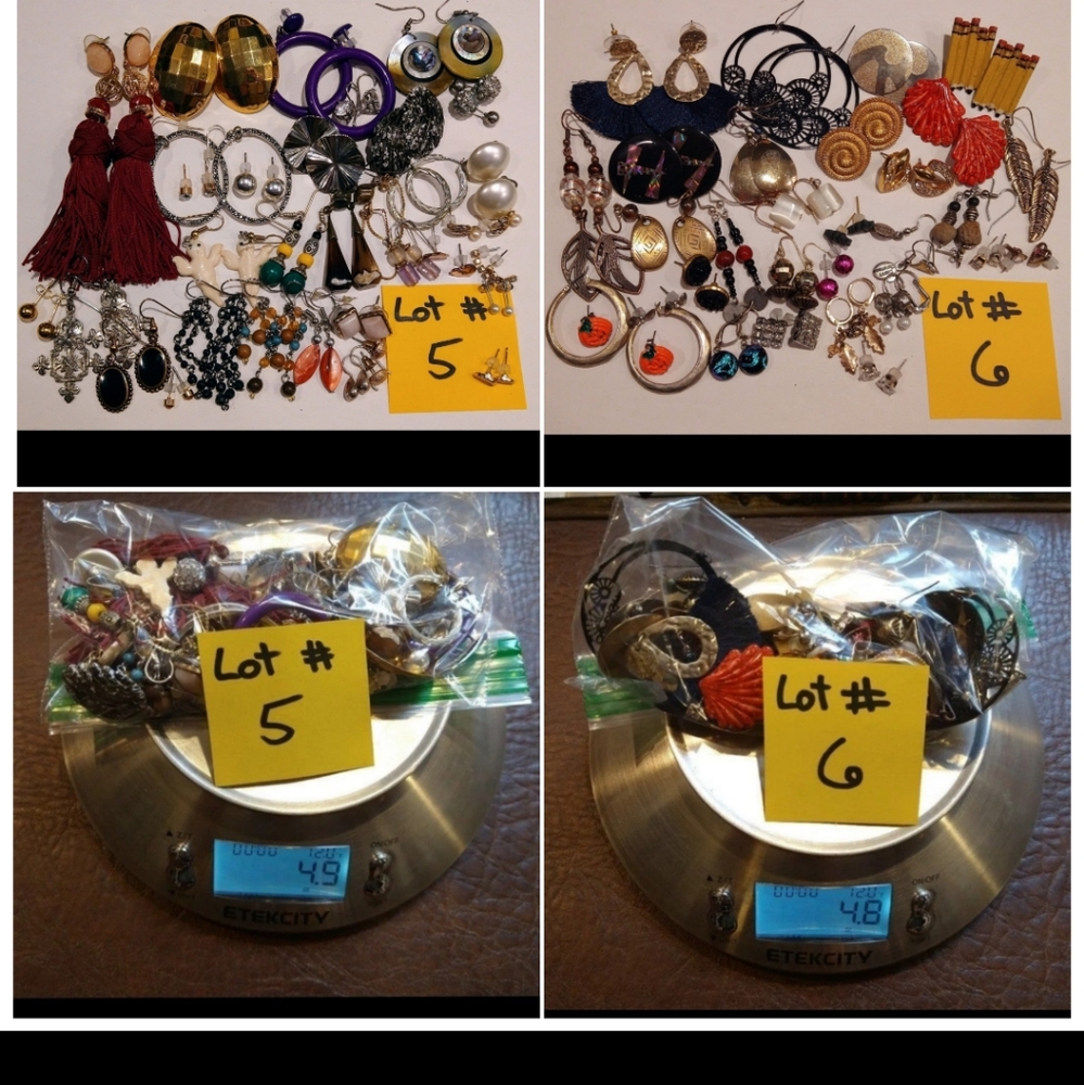 Over 1/2 lb of Earrings! Lots #5 AND #6